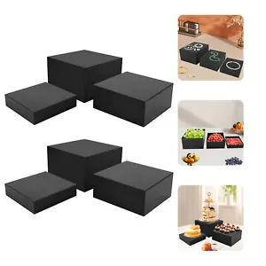 6x Acrylic Cube Display Nesting Riser Stands Display Stands with Hollow Bottoms - Picture 1 of 13