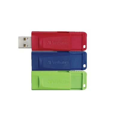 Verbatim Store 'n' Go USB Flash Drive 32GB Blue Green Red 3/Pack 99811 - Image 1 of 4