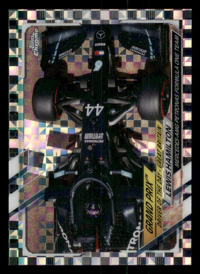 2021 Topps Chrome Formula 1 Checker Flag #166 Lewis Hamilton/Driver of the Day - Image 1 of 2