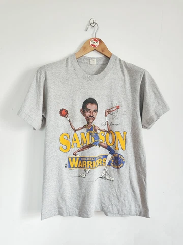 Rare Vintage Ralph Lee Sampson Jr. Caricature 80's T-shirt Basketball NBA Salem Cover