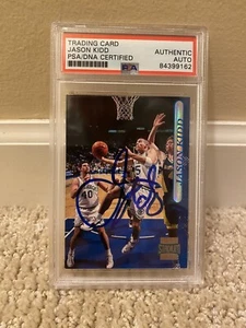 1996 Stadium Club Mavericks Jason Kidd Signed Autograph Card PSA/DNA Authentic - Picture 1 of 1