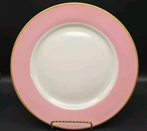Gorgeous Williams Sonoma Pickard Color sheen gold 4 dinner plates Pink stunning - Picture 1 of 6