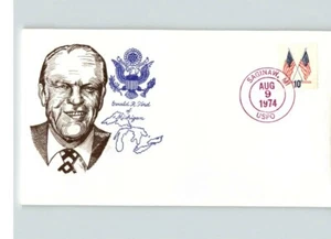 Presidente GERALD FORD, 1974, cancelado 9 de agosto de 1974, Saginaw, Michigan - Imagen 1 de 1