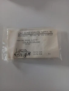 1963 - 66 Corvette Parking Brake Clevis Pin And Cotter Pin  NOS  - Imagen 1 de 2