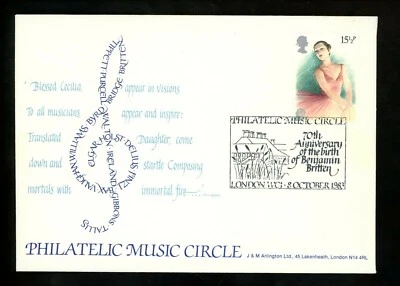Postal History Great Britain #987 Music Circle Bretten Pictorial 1983 London - Image 1 of 2