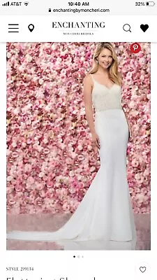 NEW Enchanting by Mon Cheri Wedding Dress size 8  - Image 1 of 4