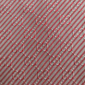 Corbata de diseñador de seda tejida pura Gucci de colección patrón de monograma rojo gris corbata para hombre - Imagen 1 de 8