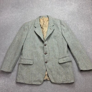 Harris Tweed Jacket Adult 42R Grey Country Hunting Outdoors Weave Blazer Men* - Picture 1 of 13