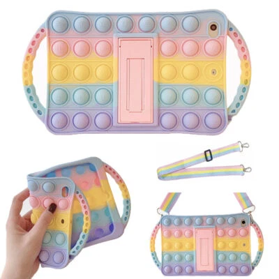 For Samsung Galaxy Tab A 4 8 A7 S6 Lite Kids Rubber Stand Shockproof Case Cover - Image 1 of 4