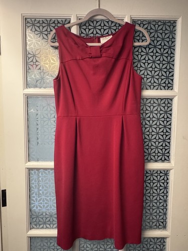 Abito Kate Spade guaina collo fiocco rosso 12