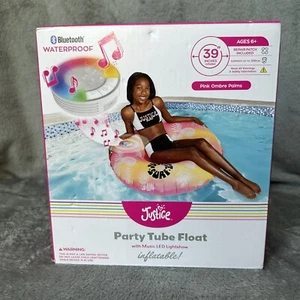 Tubo flotador de fiesta de justicia con música espectáculo de luces LED piscina inflable Bluetooth - Imagen 1 de 5