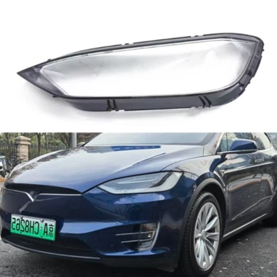 Left For 2016-2024 Tesla Model X Headlight Lens Cover Head Lamp Housing Shell - Image 1 of 4