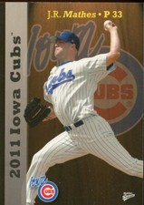 2011 Iowa Cubs JR J.R. MATHES CUBS MULTI AD SPORTS granger in
