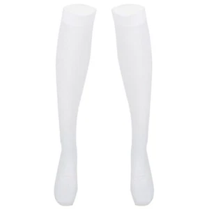(White M)Compression Knee High Socks Varicose Veins Socks With Inspect Toe GF - Picture 1 of 12