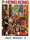 94609 Hong Kong China Chinese Orient Airplane Travel Wall Print Poster Plakat