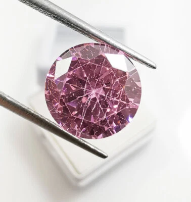 6.70 Ct Unique Pink Zircon Round Shape Loose Gemstones - Image 1 of 4