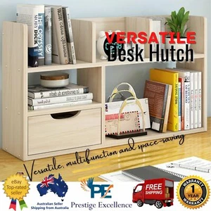 Desk Storage Shelf Office Hutch Home Unit Organizer White Versatile Workstation - Picture 1 of 7