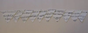 MUSIC BUNTING ANTIQUE MUSIC BANNER LIBRARY DECORATIONS OFFICE DECOR HANGING - Picture 1 of 4