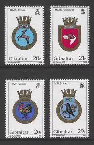 GIBRALTAR: 1984 Naval Crests (3rd series) set of 4, MNH. - Picture 1 of 1
