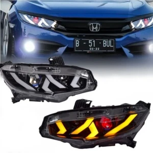 Faros LED para luces delanteras de señal de giro secuencial Honda Civic 2016-2020 - Imagen 1 de 7