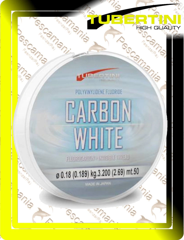 Monofilo Fluorocarbon Tubertini Carbon White 50 mt - Immagine 1 di 1