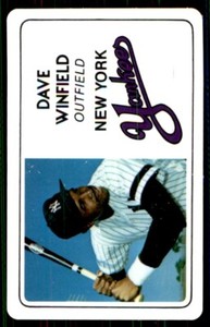 1981 PERMA-GRAPHIC SUPERSTAR CREDIT CARDS (125- PREFIX) #125-021 DAVE WINFIELD