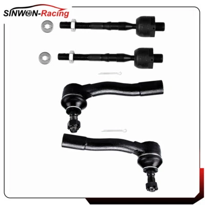 Front Steering 4 Pcs Inner & Outer Tie Rod Links Set Fits Mazda 6 2003-2007 2008 - Image 1 of 4