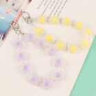 Cute Candy Color Flower Beads Lanyards KeyChains for Women Keyring Car Keycha-N8