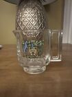 Very Rare Vintage Isle Of Wight Souvenir Glass Jug Made In Italy