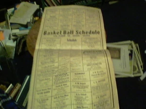 Calendario de pelotas de baloncesto clase B. 1929-1930 con anuncios - Imagen 1 de 4