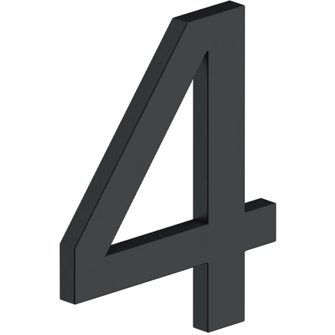 House Number 4 with Risers (E Series) - Matte Black Cover