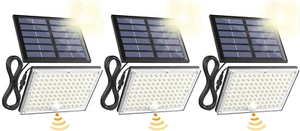 SUPERDANNY Solar outside Lights with 113 Bright Leds 7000K, Motion Sensor Outdoo - Picture 1 of 12