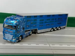 Tekno truck models, Daf XF SSC 6X2 Livestock Trailer 3 Axle , Mc AULIFFE - Picture 1 of 11