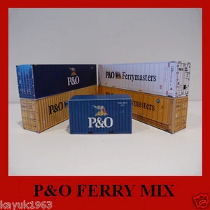 N Maßstab Modell Versandbehälter P&O Ferrymasters Mix + kostenlose Kartensets insgesamt 9 - Bild 1 von 10