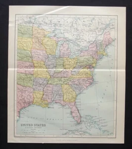 Vintage Map: United States East, John Bartholomew, Chambers's Encyclopedia, 1935 - Picture 1 of 4