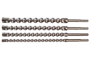 Broca con punta de carburo de 4 piezas, juego de brocas para mampostería, SDS Max - Imagen 1 de 1