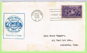 #855 Baseball Centennial June 12 1939 Cooperstown NY, PL#107 Blue RS Cachet - Picture 1 of 1