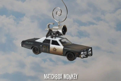Blues Brothers Coche de Policía Crucero Jake & Elwood 1/64 Árbol de Navidad Adorno 3" Foto 1 de 4