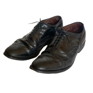 Zapatos de vestir de cuero con punta de ala Allen Edmonds Oxfords negros 'McAllister' para hombre talla 9 - Imagen 1 de 13