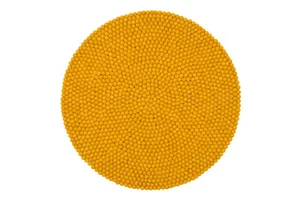 Felt Pom Pom Ball Rug - Round Area Rug - Handmade Pom Pom Carpet - Nursery Rug - Picture 1 of 8