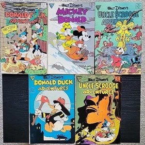 5 Vintage Gladstone Walt Disney Comic Book Lot 1988-1989 - Picture 1 of 12