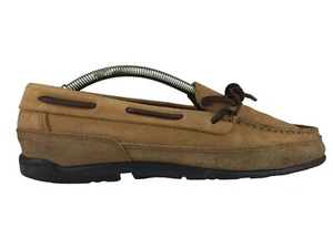 Panama Jack Mens Brown Leather Moc Toe Slip On Boat Shoes Size US 8.5 - Picture 1 of 9