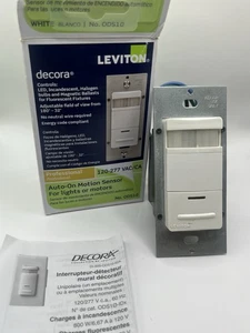 Leviton Decora 120/277V Belegungssensor Wandschalter kostenloser Versand - Bild 1 von 6