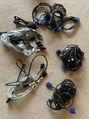 5 Pack  VGA / SVGA 15 Pin PC Computer Monitor LCD Cable Male to Male 1.5m - 1.8m - Image 1 of 4