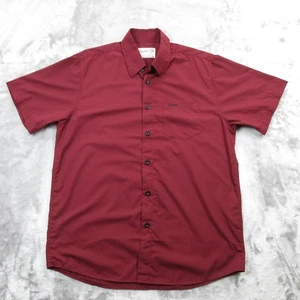 Dixxon Co Chemise Homme Grande Rouge Bambou Mélangé Boutonnée Manches Courtes Été Décontractée - Photo 1/17