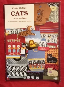 Wendy Phillips Knitting Machine Pattern Booklet-Cats For Punchcard / Electronic - Picture 1 of 2