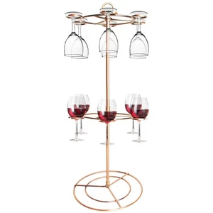 [2 Pcs] 2-Tier Wine Glass Holder Stand with 1 Extra Organizer Hanger for 12 o... - Picture 1 of 7
