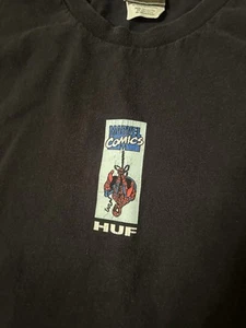 HUF x Marvel Spider-Man Men's T-Shirt Black Graphic Print Size 2XL Used Read⬇️ - Picture 1 of 4
