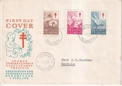 Finland 1954 Insects - The Prevention of Tuberculosis FDC - Image 1 of 2