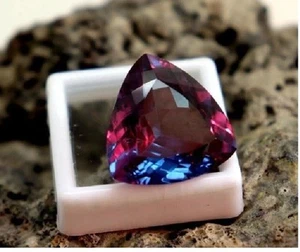 WOW Alexandrite Trillion Cut Natural 50 Ct Color Changing Brazil Loose Gemstone - Picture 1 of 5